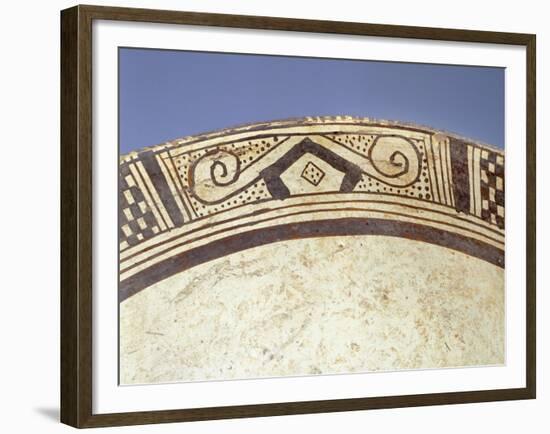 Detail of Decoration on a Terracotta Vase Originating from Columbia-null-Framed Giclee Print