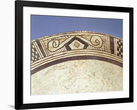 Detail of Decoration on a Terracotta Vase Originating from Columbia-null-Framed Giclee Print