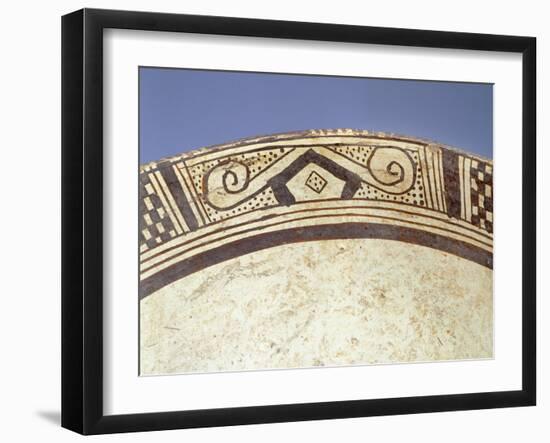 Detail of Decoration on a Terracotta Vase Originating from Columbia-null-Framed Giclee Print