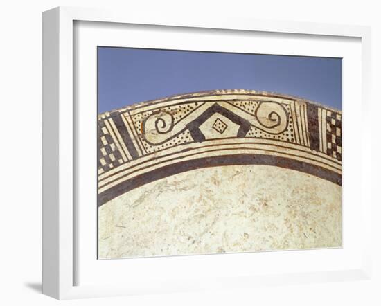 Detail of Decoration on a Terracotta Vase Originating from Columbia-null-Framed Giclee Print