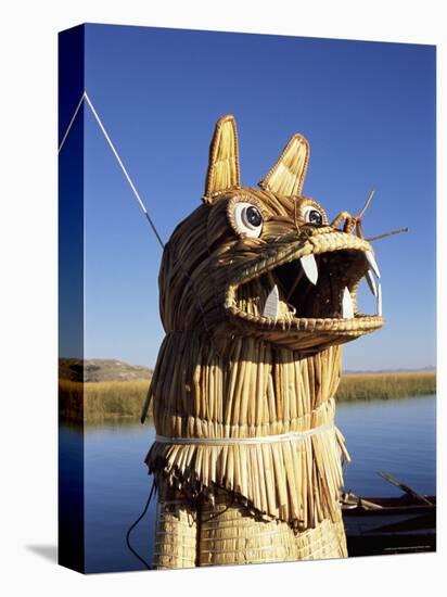 Detail of Decoration on Traditional Reed Boat, Lake Titicaca, Peru-Gavin Hellier-Stretched Canvas