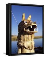 Detail of Decoration on Traditional Reed Boat, Lake Titicaca, Peru-Gavin Hellier-Framed Stretched Canvas