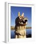 Detail of Decoration on Traditional Reed Boat, Lake Titicaca, Peru-Gavin Hellier-Framed Photographic Print