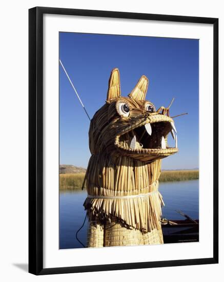 Detail of Decoration on Traditional Reed Boat, Lake Titicaca, Peru-Gavin Hellier-Framed Photographic Print