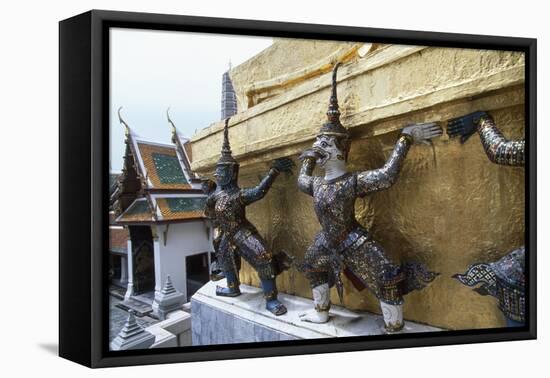 Detail of Decorations and of Statues of Royal Palace in Bangkok, Thailand, 18th-19th Century-null-Framed Stretched Canvas