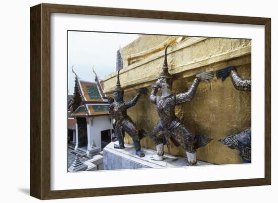 Detail of Decorations and of Statues of Royal Palace in Bangkok, Thailand, 18th-19th Century-null-Framed Giclee Print