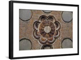 Detail of Decorative Brickwork from Casa Romei-null-Framed Giclee Print