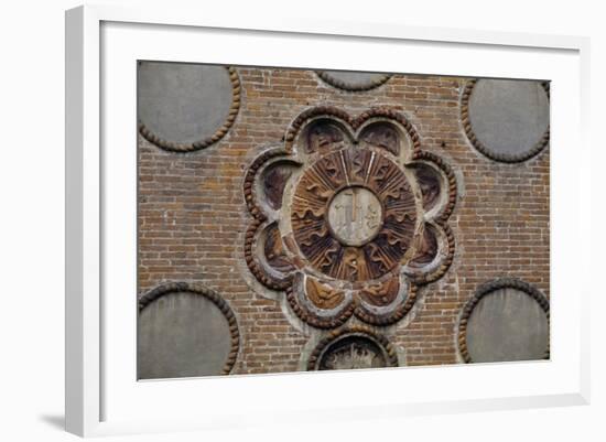 Detail of Decorative Brickwork from Casa Romei-null-Framed Giclee Print