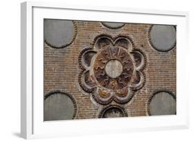 Detail of Decorative Brickwork from Casa Romei-null-Framed Giclee Print