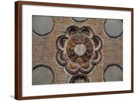 Detail of Decorative Brickwork from Casa Romei-null-Framed Giclee Print