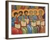 Detail of  Disciples from Last Judgment Fresco at Monastery of Saint-Antoine-le-Grand-Pascal Deloche-Framed Photographic Print