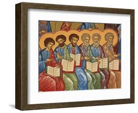 Detail of  Disciples from Last Judgment Fresco at Monastery of Saint-Antoine-le-Grand-Pascal Deloche-Framed Photographic Print