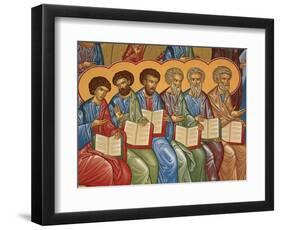 Detail of  Disciples from Last Judgment Fresco at Monastery of Saint-Antoine-le-Grand-Pascal Deloche-Framed Photographic Print