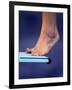 Detail of Divers Feet on the Diving Board-null-Framed Photographic Print