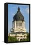 Detail of dome of South Dakota State Capitol and complex, Pierre, South Dakota, built between 19...-null-Framed Stretched Canvas