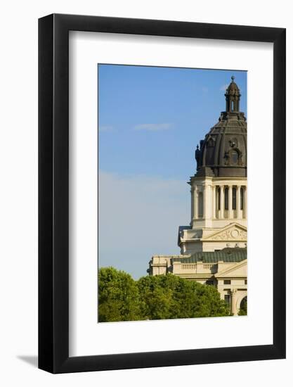 Detail of dome of South Dakota State Capitol and complex, Pierre, South Dakota, built between 19...-null-Framed Photographic Print