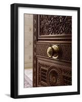 Detail of Door Inside the Sultan Qaboos Hall, Al-Ghubrah or Grand Mosque, Muscat, Oman, Middle East-Gavin Hellier-Framed Photographic Print