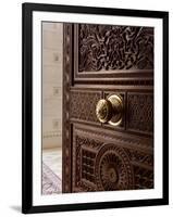 Detail of Door Inside the Sultan Qaboos Hall, Al-Ghubrah or Grand Mosque, Muscat, Oman, Middle East-Gavin Hellier-Framed Photographic Print