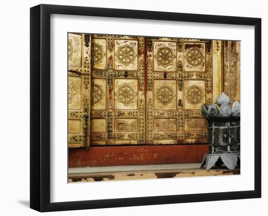 Detail of Door, Ueno Toshogu Shrine, Tokyo, Central Honshu, Japan-Schlenker Jochen-Framed Photographic Print