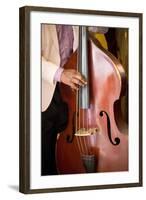 Detail of Double Bass Being Played by a Local Musician in Bar El Floridita-Lee Frost-Framed Photographic Print