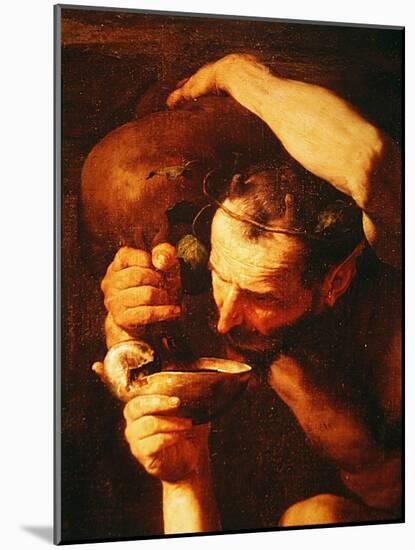 Detail of Drunken Silenus, 1626-Jusepe de Ribera-Mounted Giclee Print