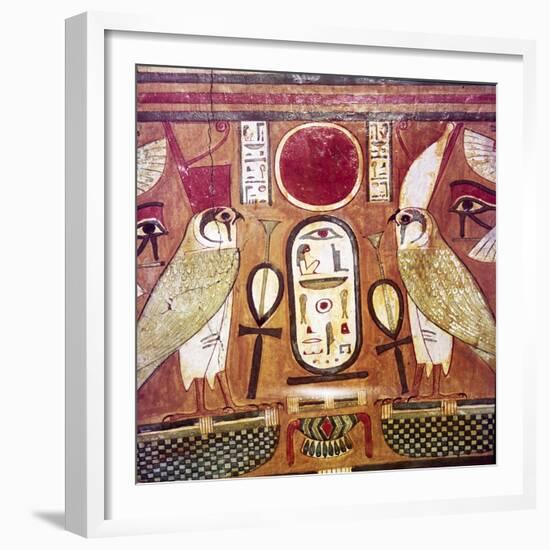 Detail of Egyptian coffin of Priestess of Amen-Ra, Cartouche of Osiris, c950BC-900BC-Unknown-Framed Giclee Print