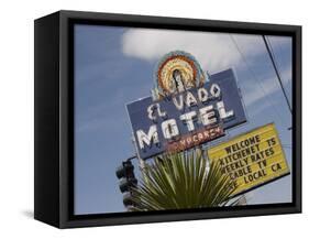 Detail of El Vado Motel Sign, Albuquerque, New Mexico, USA-Nancy & Steve Ross-Framed Stretched Canvas