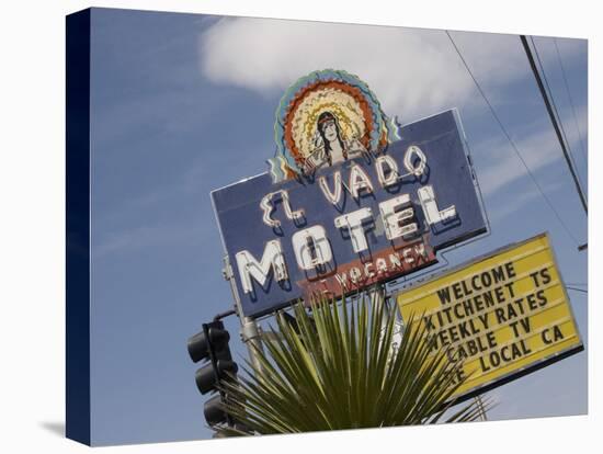 Detail of El Vado Motel Sign, Albuquerque, New Mexico, USA-Nancy & Steve Ross-Stretched Canvas