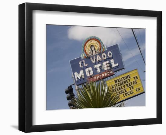 Detail of El Vado Motel Sign, Albuquerque, New Mexico, USA-Nancy & Steve Ross-Framed Photographic Print