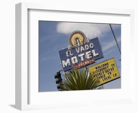 Detail of El Vado Motel Sign, Albuquerque, New Mexico, USA-Nancy & Steve Ross-Framed Photographic Print