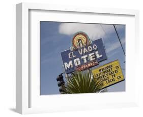 Detail of El Vado Motel Sign, Albuquerque, New Mexico, USA-Nancy & Steve Ross-Framed Photographic Print