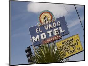 Detail of El Vado Motel Sign, Albuquerque, New Mexico, USA-Nancy & Steve Ross-Mounted Photographic Print