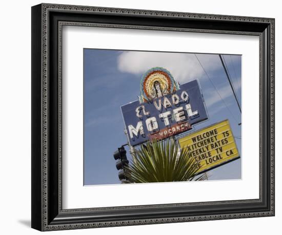 Detail of El Vado Motel Sign, Albuquerque, New Mexico, USA-Nancy & Steve Ross-Framed Photographic Print