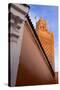 Detail of Entrance of Khosta Mosque, and Minaret, Medina, Marrakech, Morocco, North Africa, Africa-Guy Thouvenin-Stretched Canvas