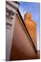 Detail of Entrance of Khosta Mosque, and Minaret, Medina, Marrakech, Morocco, North Africa, Africa-Guy Thouvenin-Mounted Photographic Print