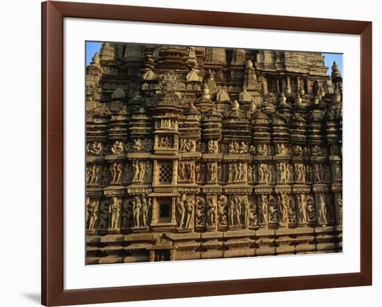 Detail of Erotic Decoration on Temple at Khajuraho, Madhya Pradesh State, India-Jeremy Bright-Framed Photographic Print