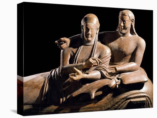 Detail of Etruscan Sarcophagus of the Spouses-null-Stretched Canvas