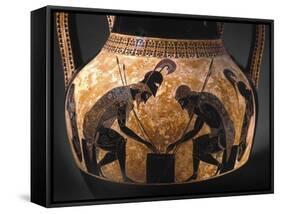 Detail of Etruscan Vase Depicting Achilles and Ajax Playing Dice-null-Framed Stretched Canvas