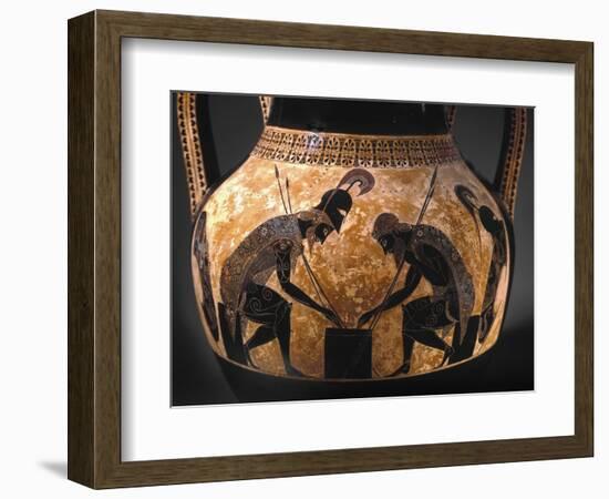 Detail of Etruscan Vase Depicting Achilles and Ajax Playing Dice-null-Framed Photographic Print