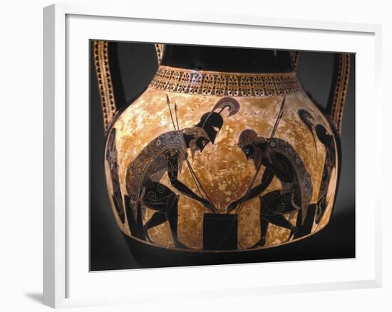 Detail of Etruscan Vase Depicting Achilles and Ajax Playing Dice-null-Framed Photographic Print