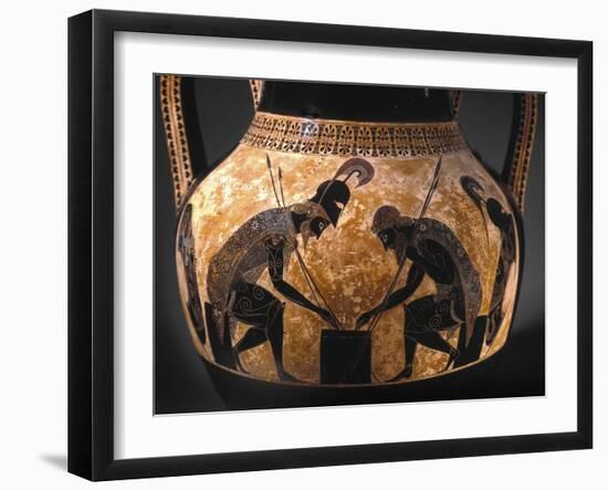 Detail of Etruscan Vase Depicting Achilles and Ajax Playing Dice-null-Framed Photographic Print