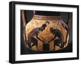 Detail of Etruscan Vase Depicting Achilles and Ajax Playing Dice-null-Framed Photographic Print