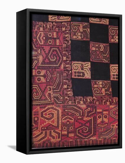 Detail of Fabric for Funeral Cloak, from Peru-null-Framed Stretched Canvas