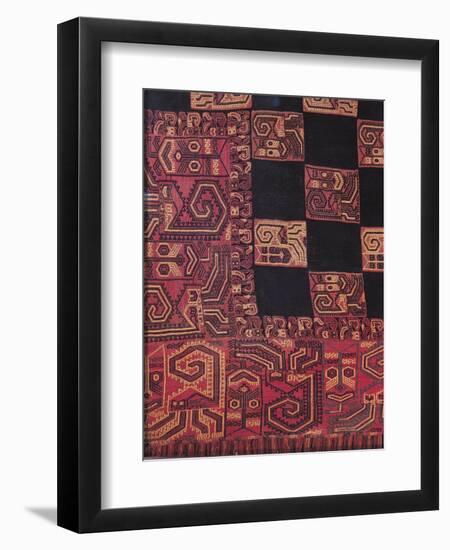 Detail of Fabric for Funeral Cloak, from Peru-null-Framed Premium Giclee Print