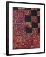 Detail of Fabric for Funeral Cloak, from Peru-null-Framed Giclee Print