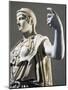 Detail of Face of Marble Statue of Athena Parthenos-null-Mounted Giclee Print