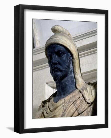 Detail of Face of Marble Statue of Dacian-null-Framed Giclee Print