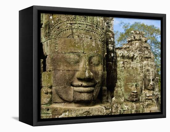 Detail of Face on Bayon Temple-Bob Krist-Framed Stretched Canvas