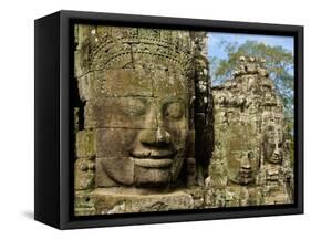 Detail of Face on Bayon Temple-Bob Krist-Framed Stretched Canvas