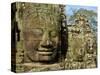 Detail of Face on Bayon Temple-Bob Krist-Stretched Canvas